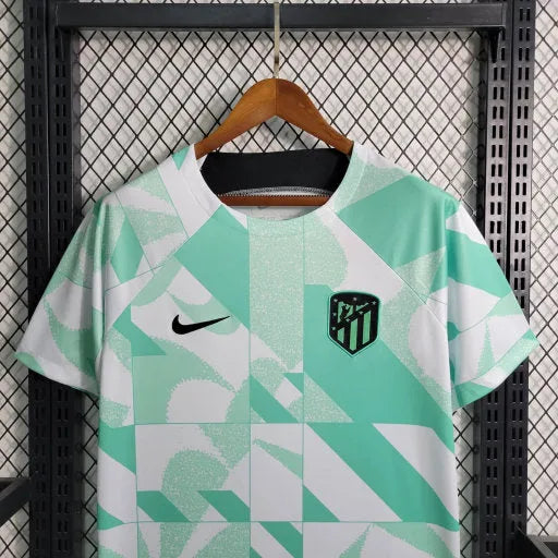 Camisa Atlético de Madrid Treino 23/24 - Torcedor Masculina Branca e Verde - Camisa de Time Oficial - Buyit