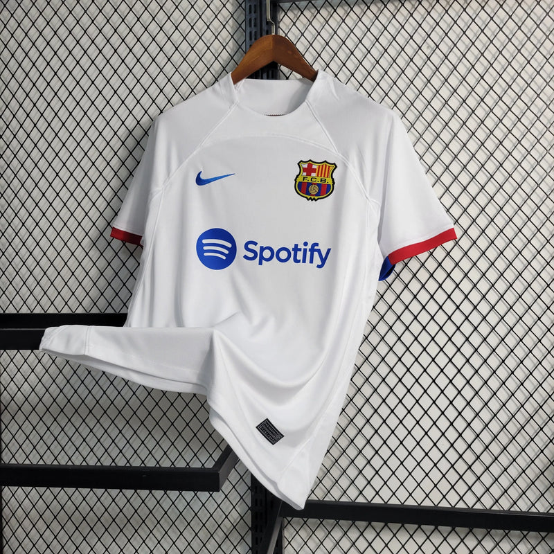 Camisa Barcelona Away 23/24 - Torcedor Masculina Branca - Camisa de Time Oficial - Buyit