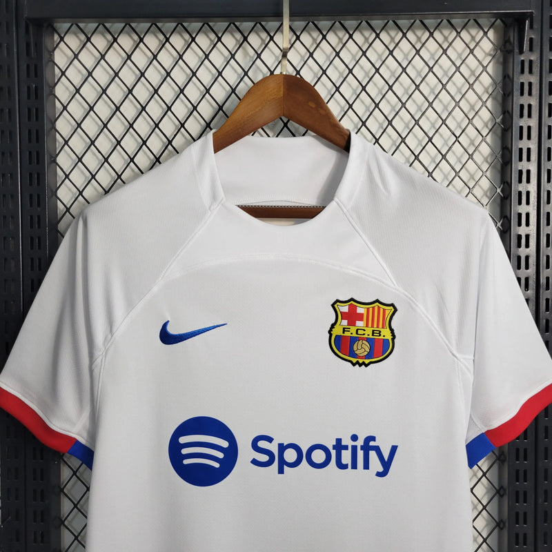 Camisa Barcelona Away 23/24 - Torcedor Masculina Branca - Camisa de Time Oficial - Buyit