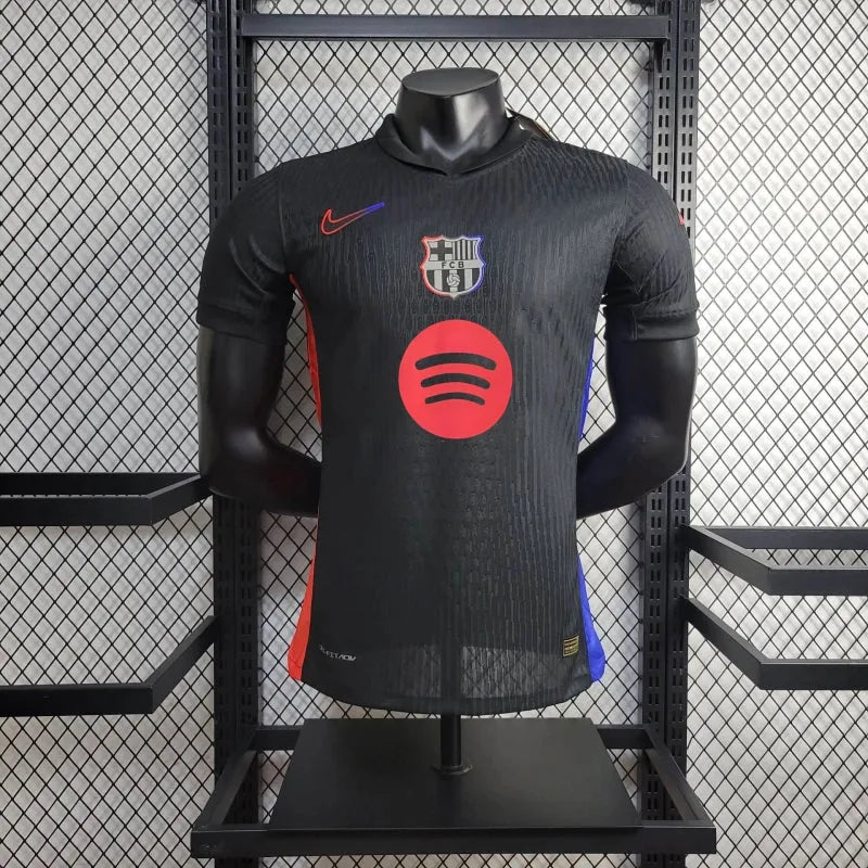 Camisa Barcelona Away 24/25 - Jogador Masculina Preta - Camisa de Time Oficial - Buyit