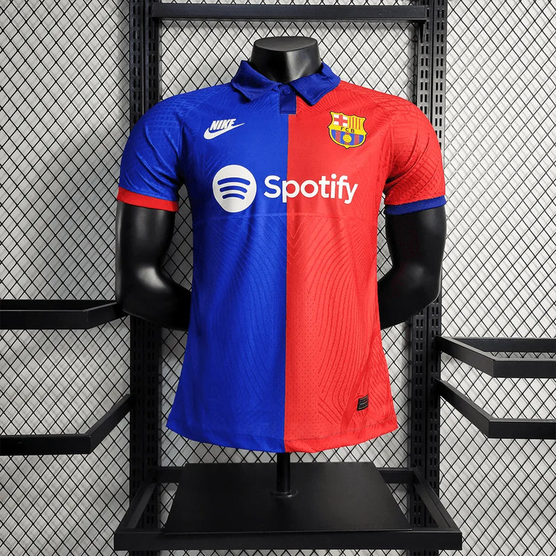 Camisa Barcelona Classic 23/24 - Jogador Masculina Azul e Vermelho - Camisa de Time Oficial - Buyit