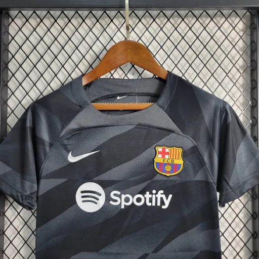 Camisa Barcelona Goleiro 23/24 - Torcedor Infantil Preta - Camisa de Time Oficial - Buyit