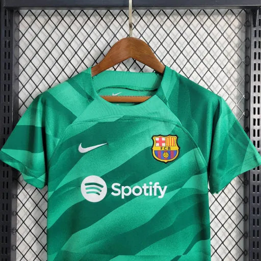 Camisa Barcelona Goleiro 23/24 - Torcedor Infantil Verde - Camisa de Time Oficial - Buyit