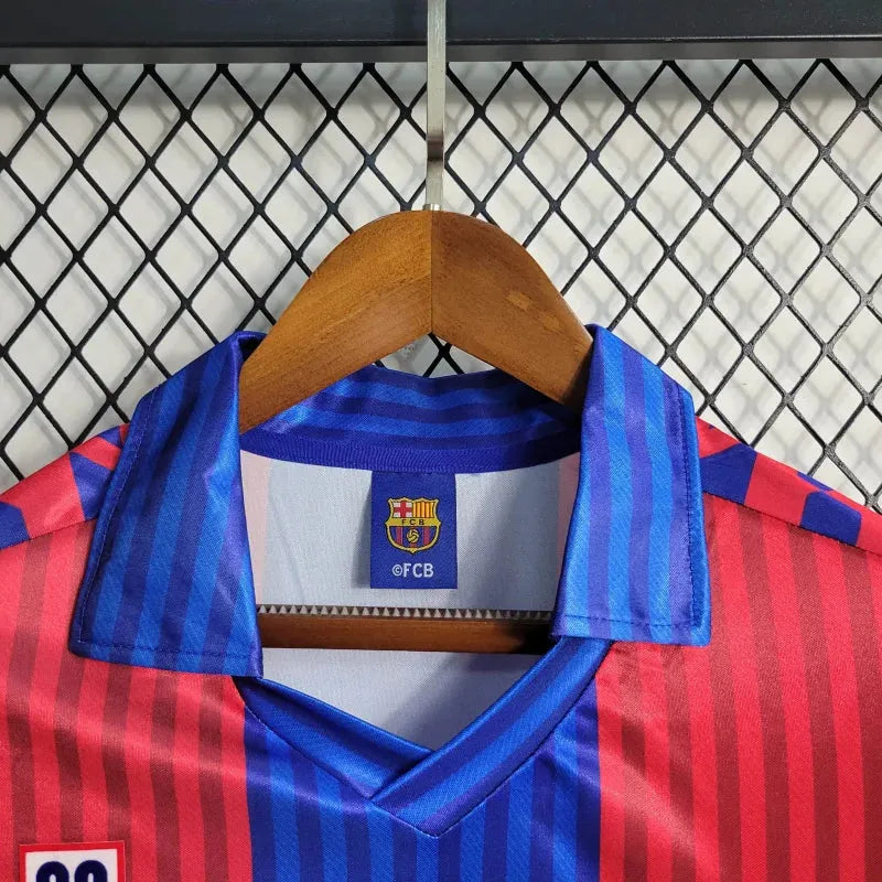 Camisa Barcelona Home Retrô 1992 - Torcedor Masculina Manga Longa - Camisa de Time Oficial - Buyit