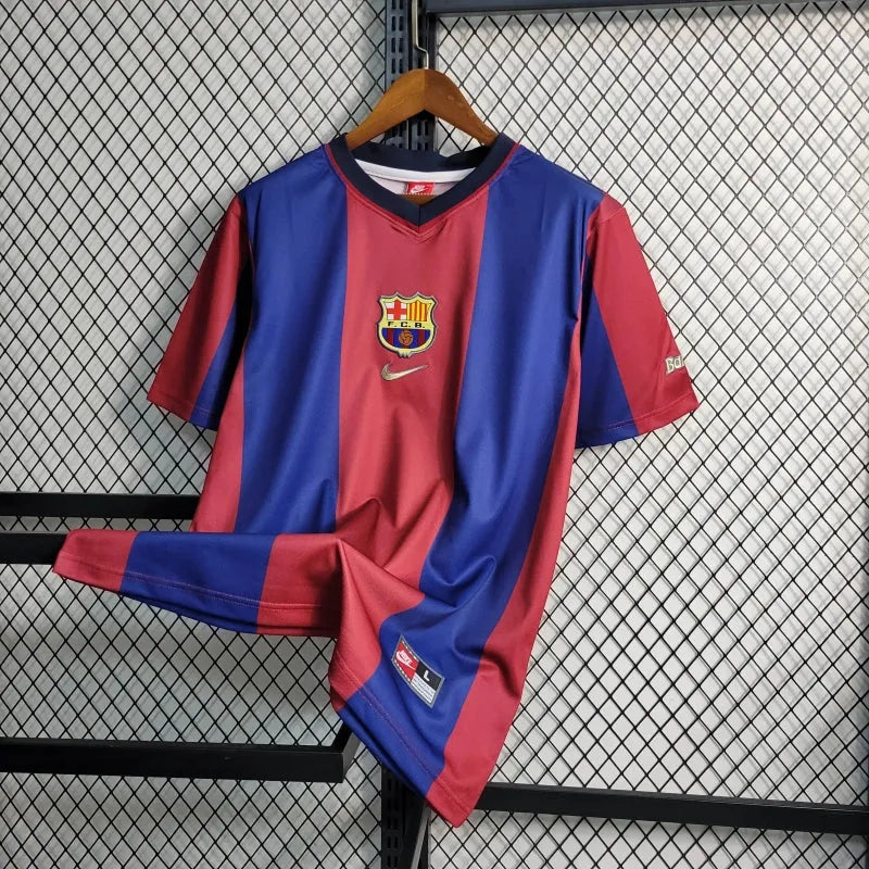 Camisa Barcelona Home Retrô 1998/99 - Torcedor Masculina - Camisa de Time Oficial - Buyit