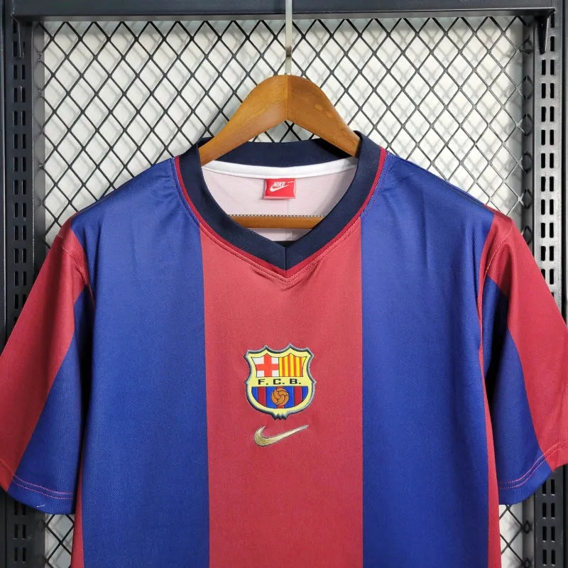 Camisa Barcelona Home Retrô 1998/99 - Torcedor Masculina - Camisa de Time Oficial - Buyit