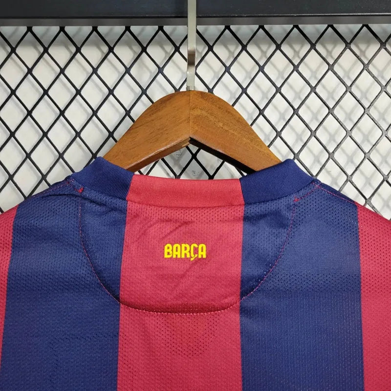 Camisa Barcelona Home Retrô 2014/15 - Torcedor Masculina Manga Longa - Camisa de Time Oficial - Buyit