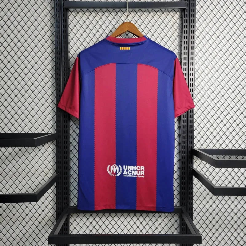 Camisa Barcelona Karol G Home 23/24 - Torcedor Masculina Coração - Camisa de Time Oficial - Buyit