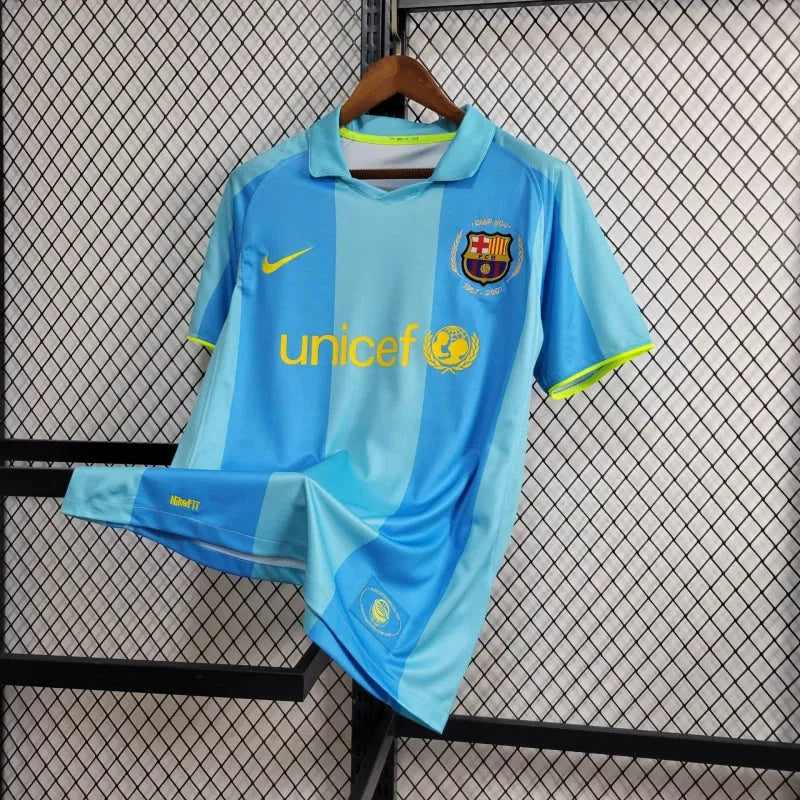 Camisa Barcelona Retrô Away 07/08 - Torcedor Masculina Azul - Camisa de Time Oficial - Buyit