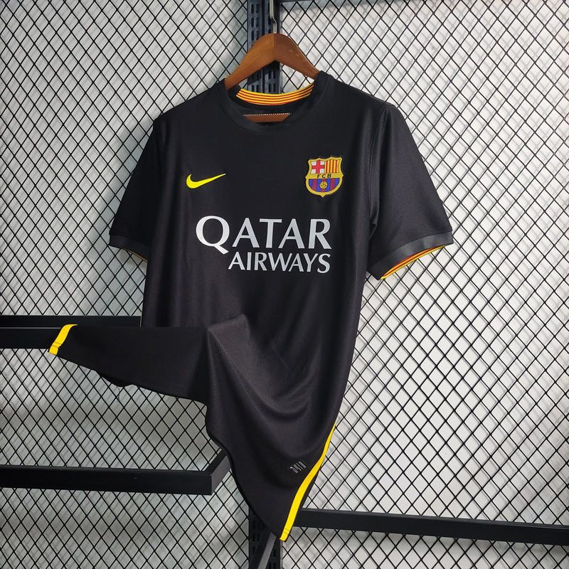 Camisa Barcelona Retrô Away 13/14 - Torcedor Masculina Preta - Camisa de Time Oficial - Buyit