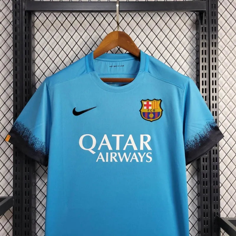 Camisa Barcelona Retrô Away II 15/16 - Torcedor Masculina Azul - Camisa de Time Oficial - Buyit