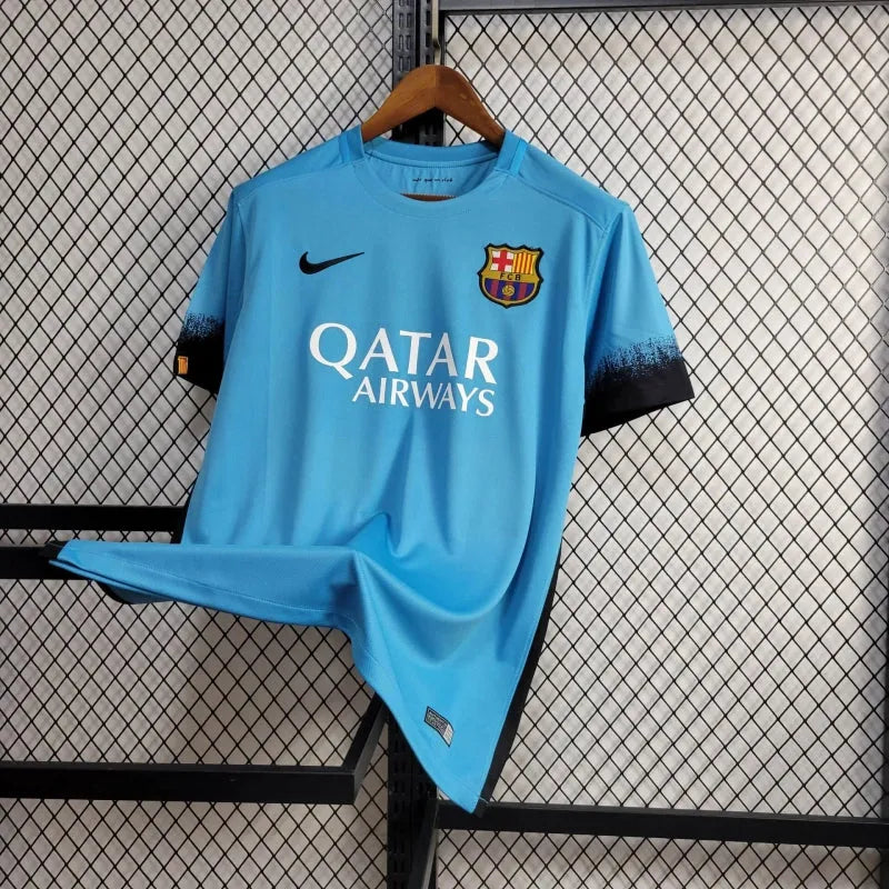 Camisa Barcelona Retrô Away II 15/16 - Torcedor Masculina Azul - Camisa de Time Oficial - Buyit