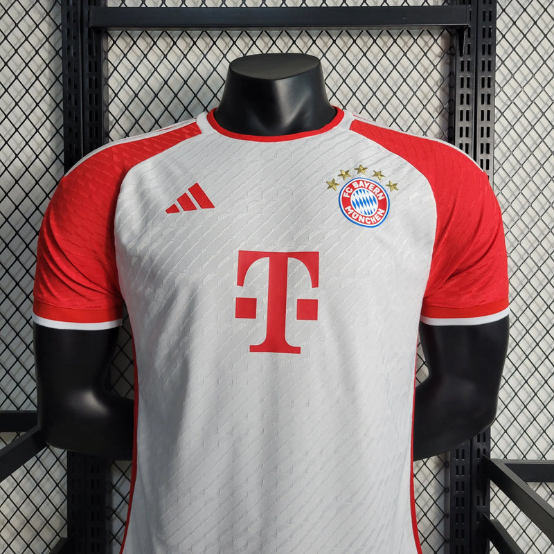 Camisa Bayern Munchen 23/24 - Jogador Masculina Branca - Camisa de Time Oficial - Buyit