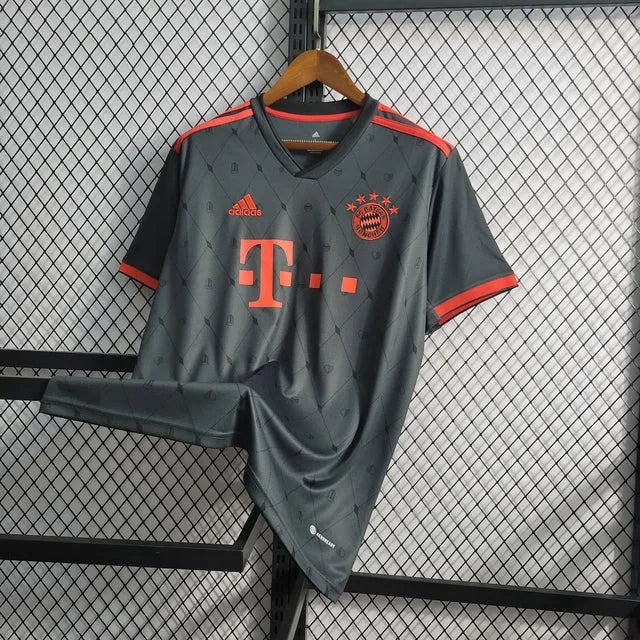 Camisa Bayern Munchen Away 22/23 - Torcedor Masculina Preta - Camisa de Time Oficial - Buyit