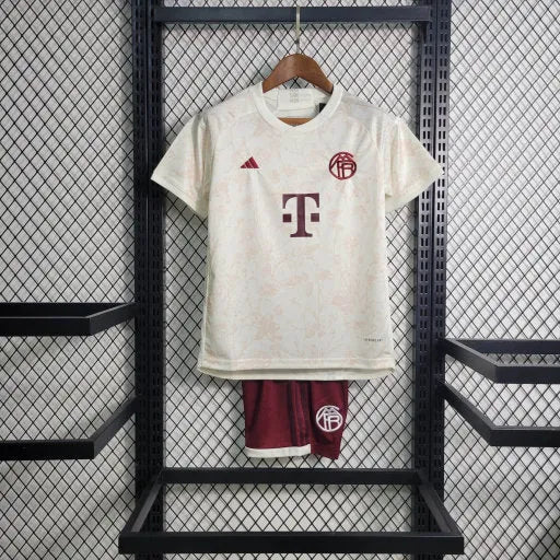 Camisa Bayern Munchen Third Away 23/24 - Torcedor Infantil Branca - Camisa de Time Oficial - Buyit