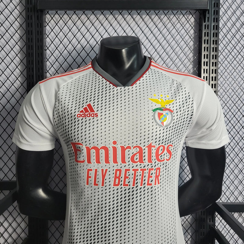 Camisa Benfica Home 22/23 - Jogador Masculina Branca - Camisa de Time Oficial - Buyit