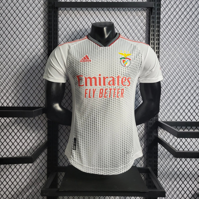 Camisa Benfica Home 22/23 - Jogador Masculina Branca - Camisa de Time Oficial - Buyit