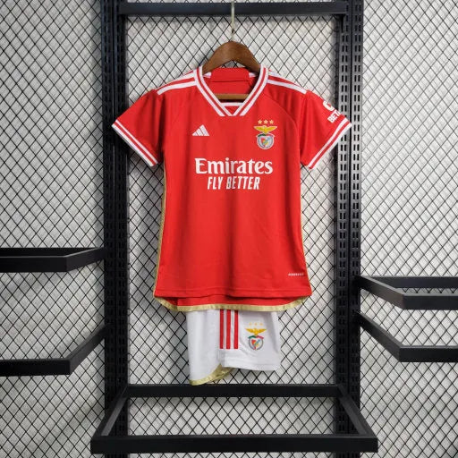 Camisa Benfica Home 23/24 - Torcedor Infantil Vermelha - Camisa de Time Oficial - Buyit