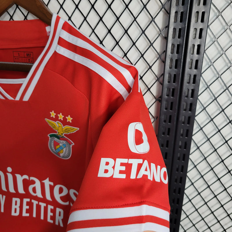 Camisa Benfica Home 23/24 - Torcedor Masculina Vermelha - Camisa de Time Oficial - Buyit