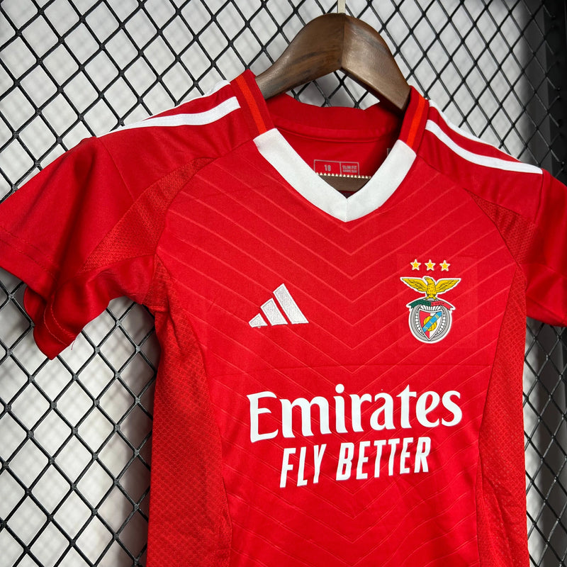 Camisa Benfica Home 24/25 - Torcedor Infantil Vermelha - Camisa de Time Oficial - Buyit