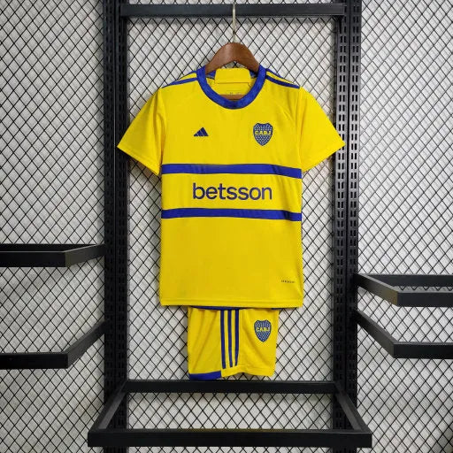 Camisa Boca Juniros Away 23/24 - Torcedor Infantil Amarela - Camisa de Time Oficial - Buyit