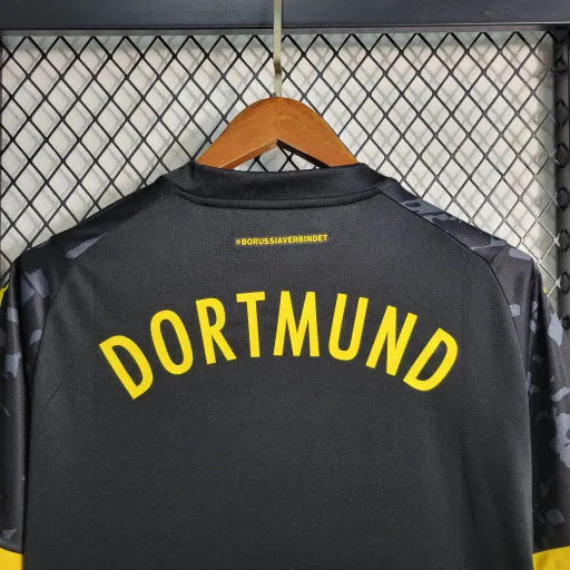 Camisa Borussia Dortmund Away 23/24 - Torcedor Masculina Preta - Camisa de Time Oficial - Buyit