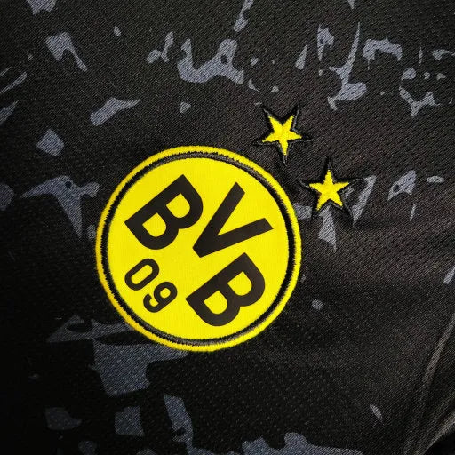 Camisa Borussia Dortmund Away 23/24 - Torcedor Masculina Preta - Camisa de Time Oficial - Buyit