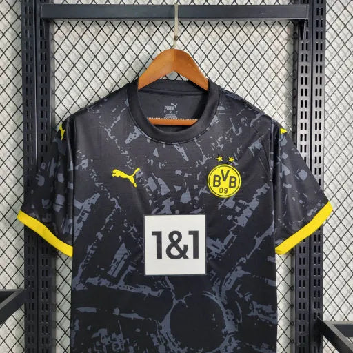 Camisa Borussia Dortmund Away 23/24 - Torcedor Masculina Preta - Camisa de Time Oficial - Buyit