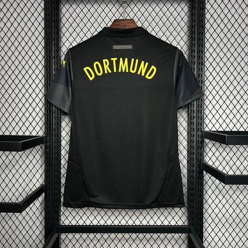 Camisa Borussia Dortmund Away 24/25 - Torcedor Masculina Preta - Camisa de Time Oficial - Buyit