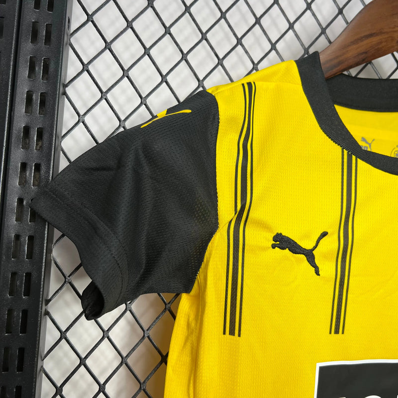 Camisa Borussia Dortmund Home 24/25- Torcedor Infantil Preta e Amarela - Camisa de Time Oficial - Buyit