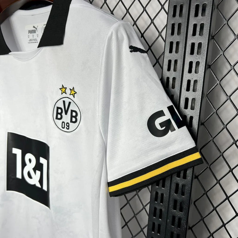 Camisa Borussia Dortmund Third Away 24/25 - Torcedor Masculina Branca - Camisa de Time Oficial - Buyit