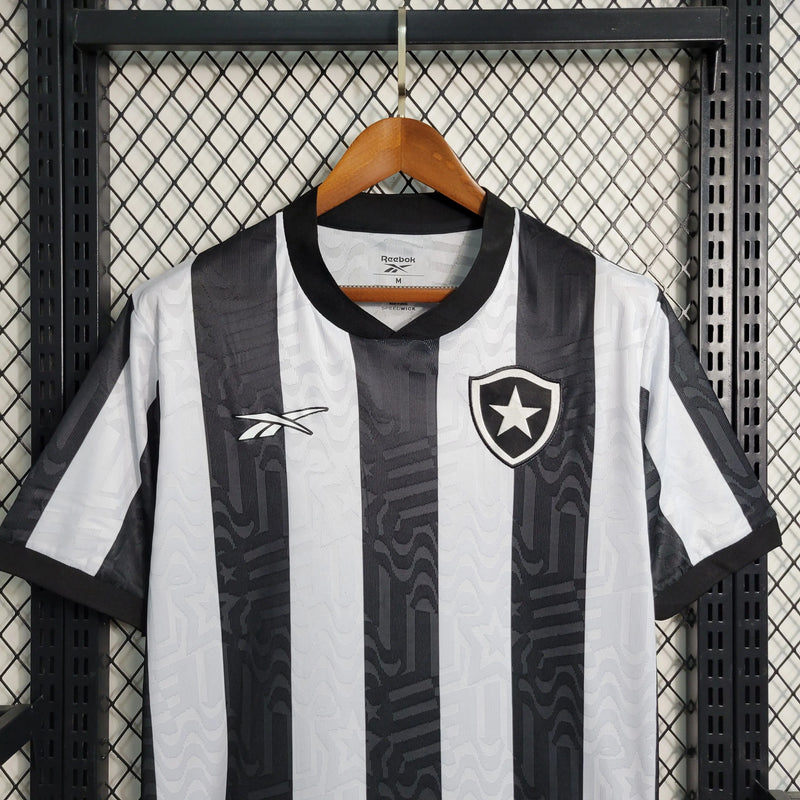 Camisa Bota Fogo Home 23/24 - Torcedor Masculina Preta e Branca - Camisa de Time Oficial - Buyit