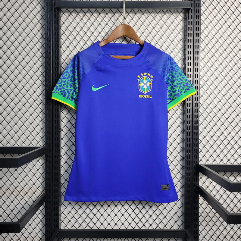 Camisa Brasil Away 22/23 - Torcedor Feminina Azul - Camisa de Time Oficial - Buyit