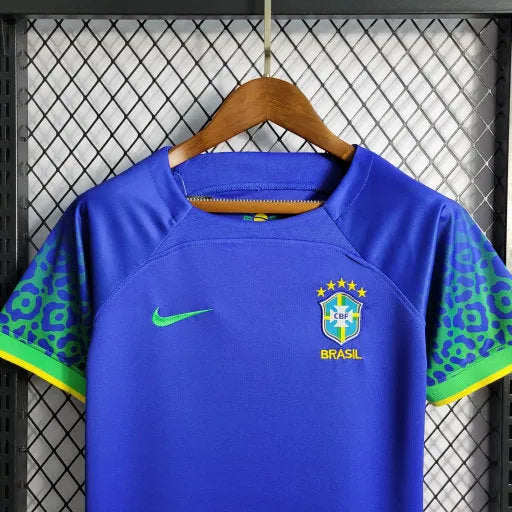 Camisa Brasil Away 22/23 - Torcedor Infantil Azul - Camisa de Time Oficial - Buyit