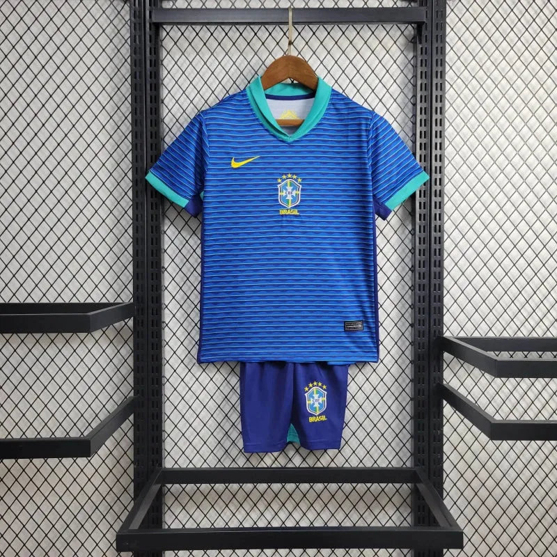 Camisa Brasil Away 24/25 - Torcedor Infantil Azul - Camisa de Time Oficial - Buyit