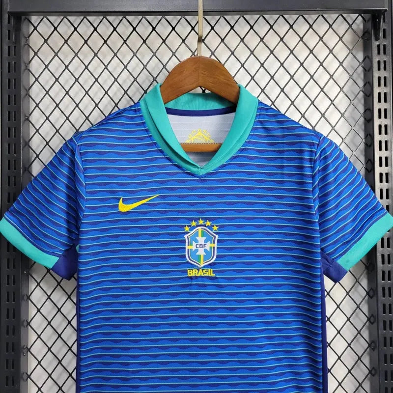 Camisa Brasil Away 24/25 - Torcedor Infantil Azul - Camisa de Time Oficial - Buyit