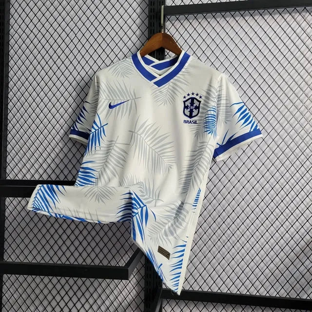 Camisa Brasil Edição Especial 22/23 - Torcedor Masculina Branca e Azul - Camisa de Time Oficial - Buyit