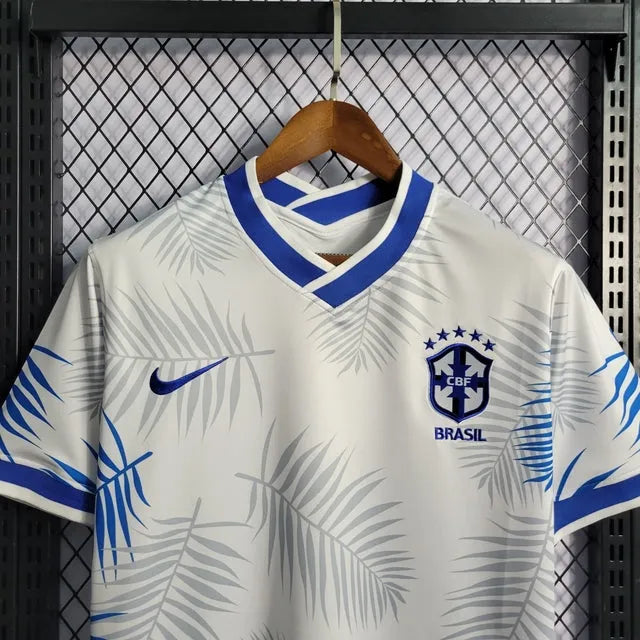 Camisa Brasil Edição Especial 22/23 - Torcedor Masculina Branca e Azul - Camisa de Time Oficial - Buyit