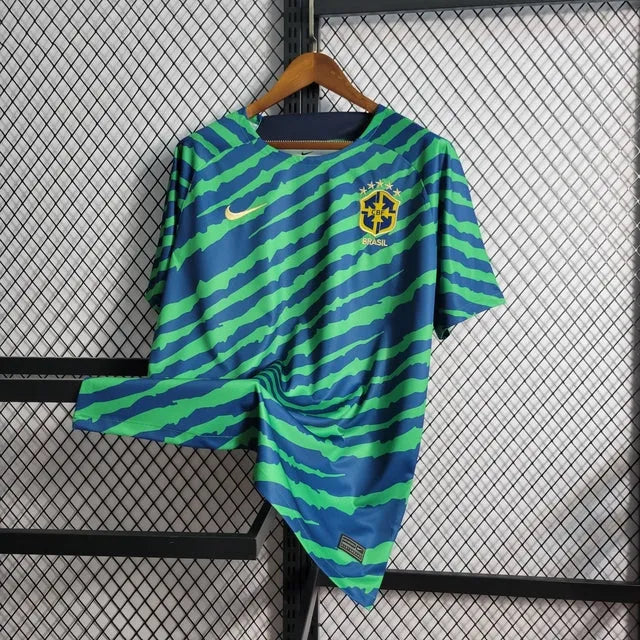 Camisa Brasil Edição Especial 22/23 - Torcedor Masculina Verde e Azul - Camisa de Time Oficial - Buyit