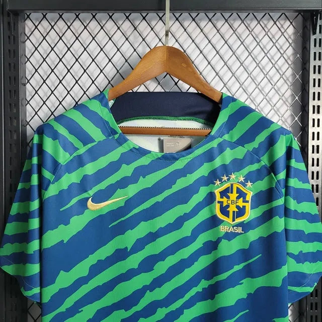 Camisa Brasil Edição Especial 22/23 - Torcedor Masculina Verde e Azul - Camisa de Time Oficial - Buyit