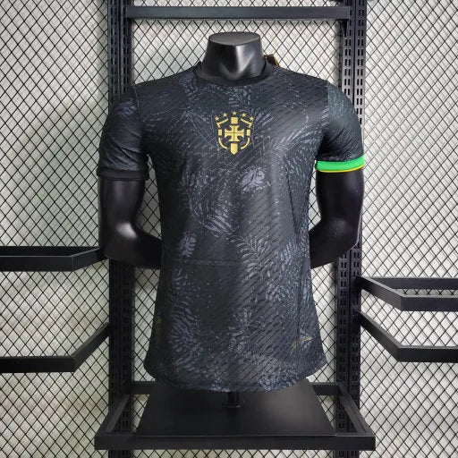 Camisa Brasil GOAT Neymar 23/24 - Jogador Masculina Preta Comma Football - Camisa de Time Oficial - Buyit