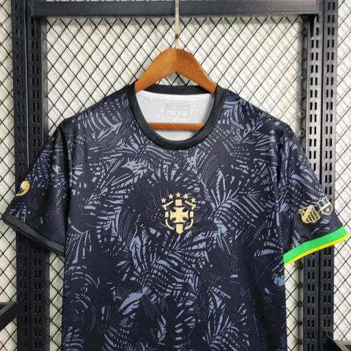 Camisa Brasil GOAT Neymar 23/24 - Torcedor Masculina Preta Comma Football - Camisa de Time Oficial - Buyit