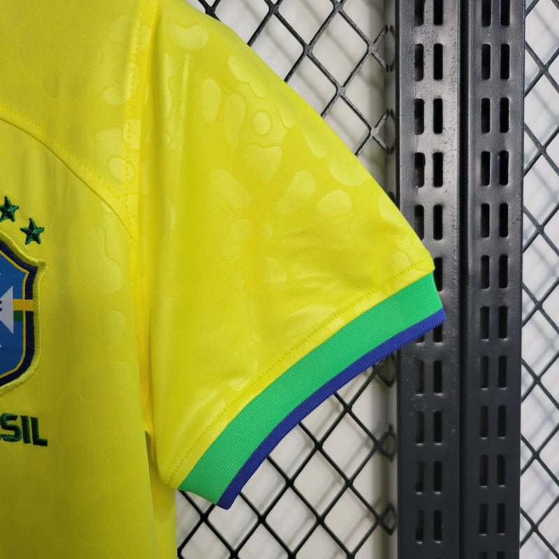 Camisa Brasil Home 22/23 - Torcedor Feminina Amarela - Camisa de Time Oficial - Buyit