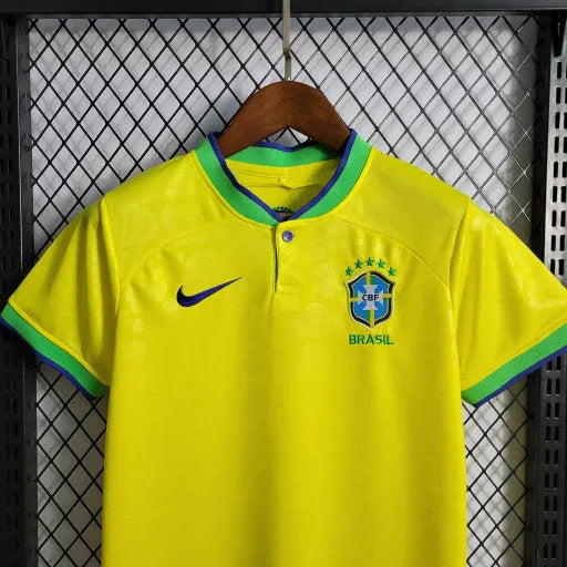 Camisa Brasil Home 22/23 - Torcedor Infantil Amarela - Camisa de Time Oficial - Buyit