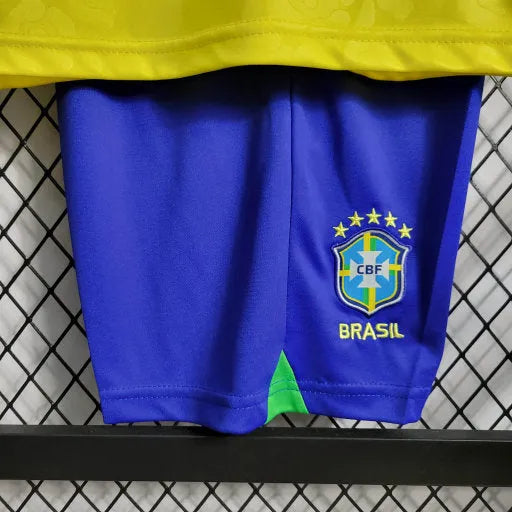 Camisa Brasil Home 22/23 - Torcedor Infantil Amarela - Camisa de Time Oficial - Buyit