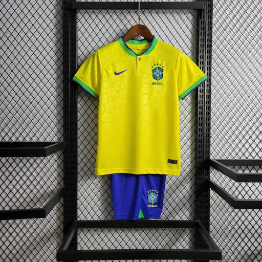 Camisa Brasil Home 22/23 - Torcedor Infantil Amarela - Camisa de Time Oficial - Buyit