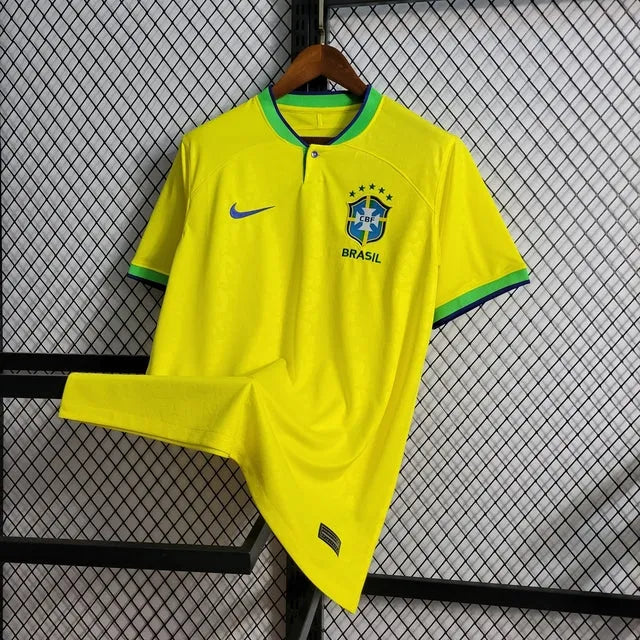 Camisa Brasil Home 22/23 - Torcedor Masculina Amarela - Camisa de Time Oficial - Buyit