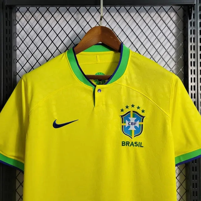 Camisa Brasil Home 22/23 - Torcedor Masculina Amarela - Camisa de Time Oficial - Buyit