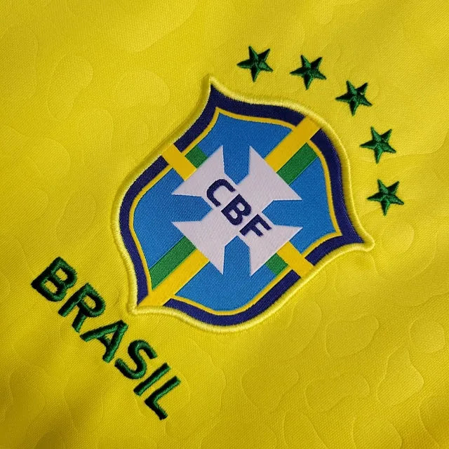 Camisa Brasil Home 22/23 - Torcedor Masculina Amarela - Camisa de Time Oficial - Buyit