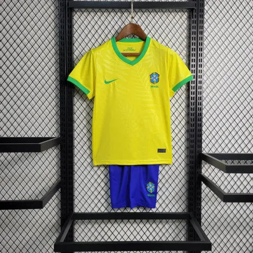 Camisa Brasil Home 23/24 - Torcedor Infantil Amarela - Camisa de Time Oficial - Buyit